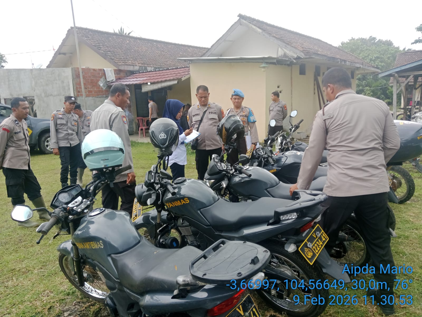 Cek Inventaris, Bag Logistik Polres Ogan Ilir Supervisi  Polsek Muara Kuang