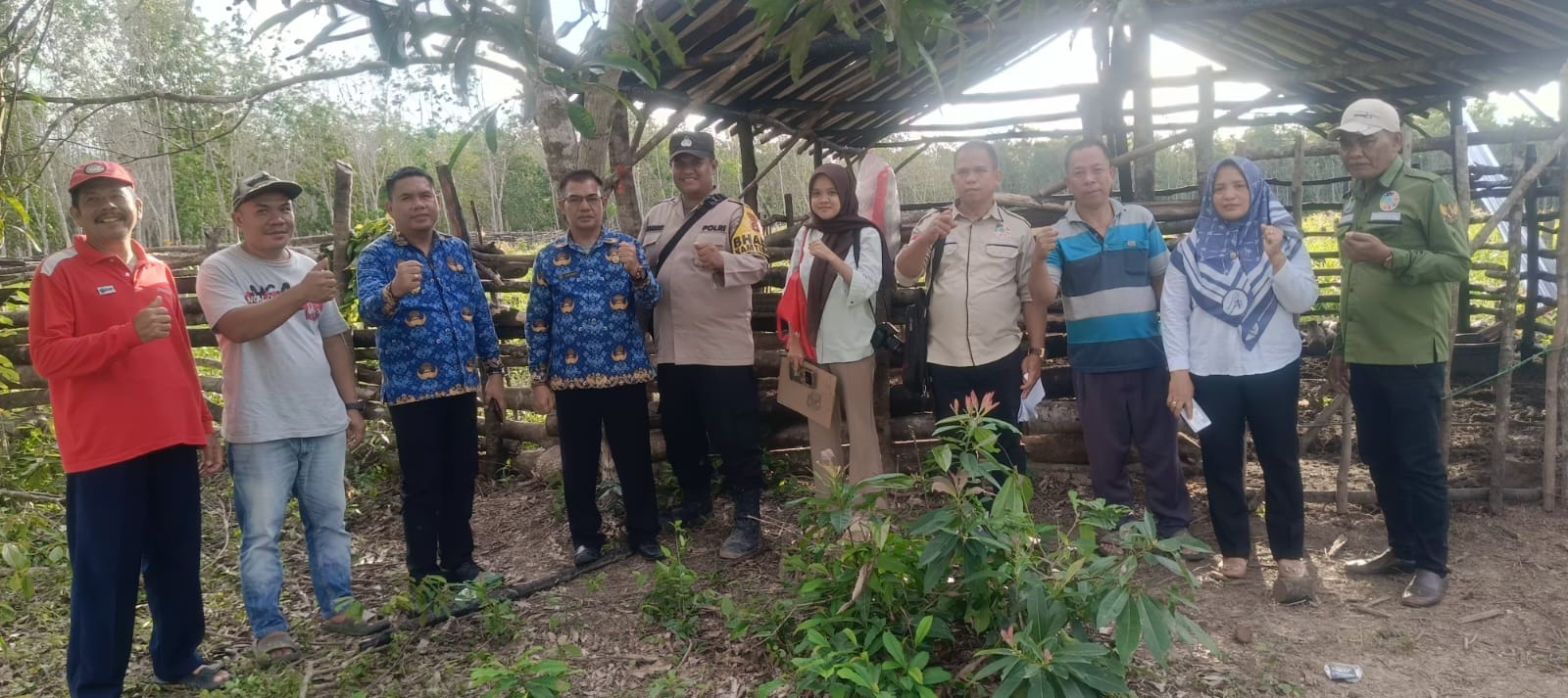 Bhabinkamtibmas Polsek Muara Kuang Hadiri Sertifikasi  Pembangunan di Desa Ulak Segara