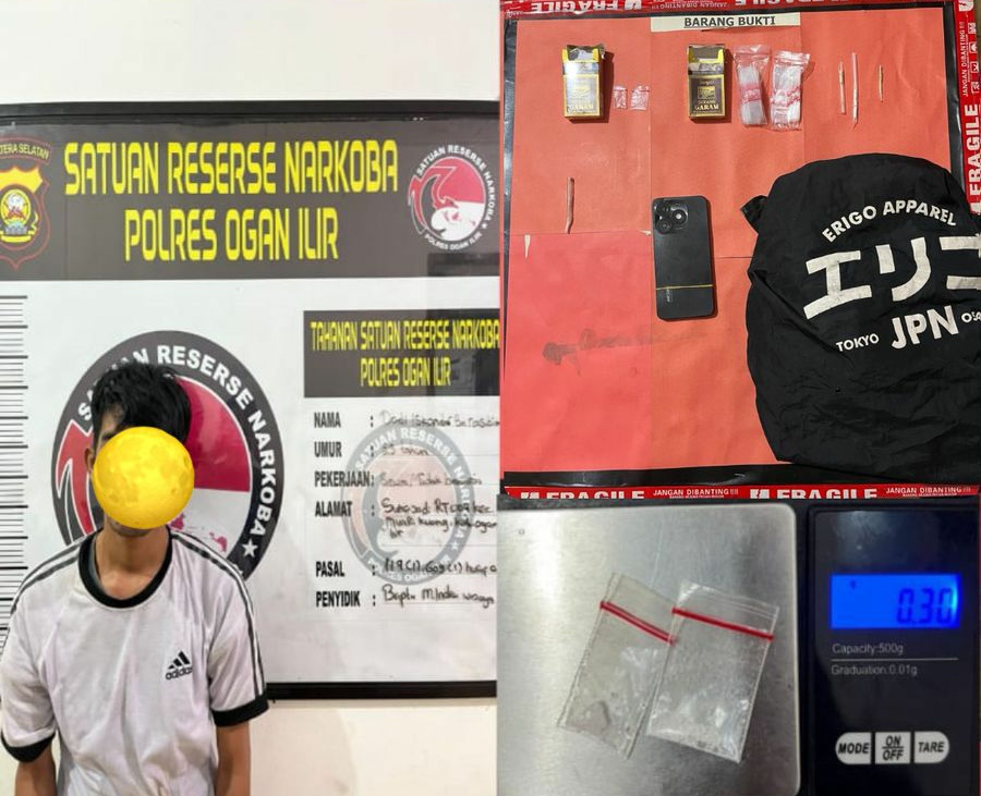 Polres Ogan Ilir Ungkap Kasus Peredaran Narkotika Dalam Operasi Pekat Musi 2026