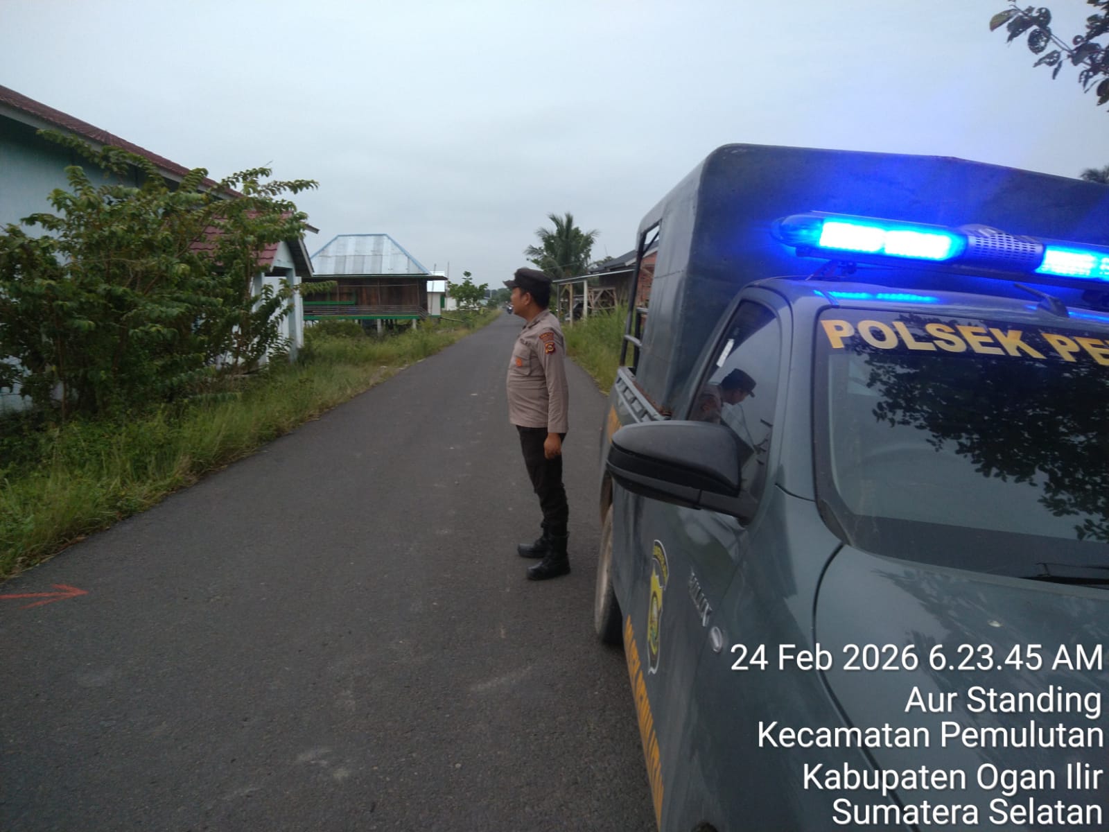 Polsek Pemulutan polres ogan Ilir Intensifkan Patroli Pagi, Jaga Kamtibmas Selama Ramadhan