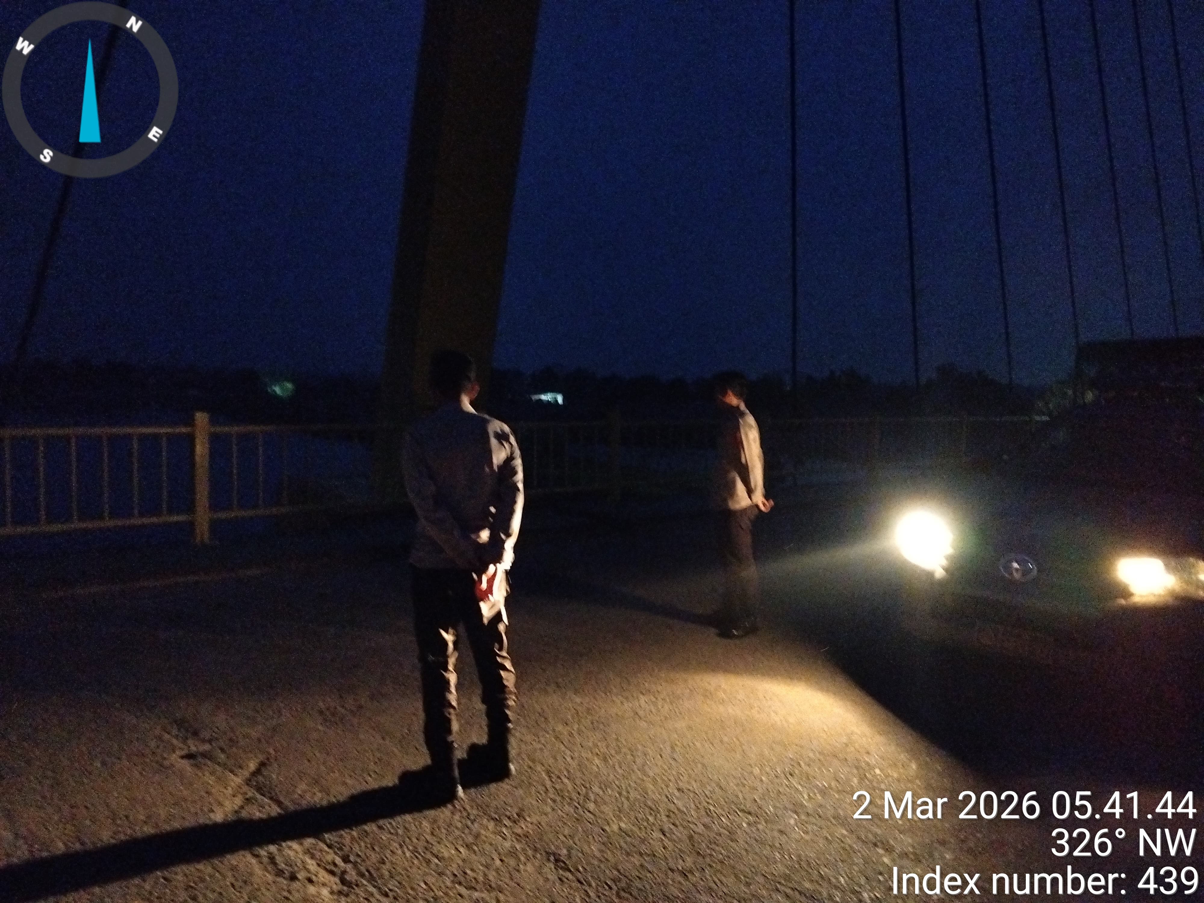 Antisipasi 3C dan Kejahatan Jalanan, Polsek Indralaya Laksanakan Patroli Subuh