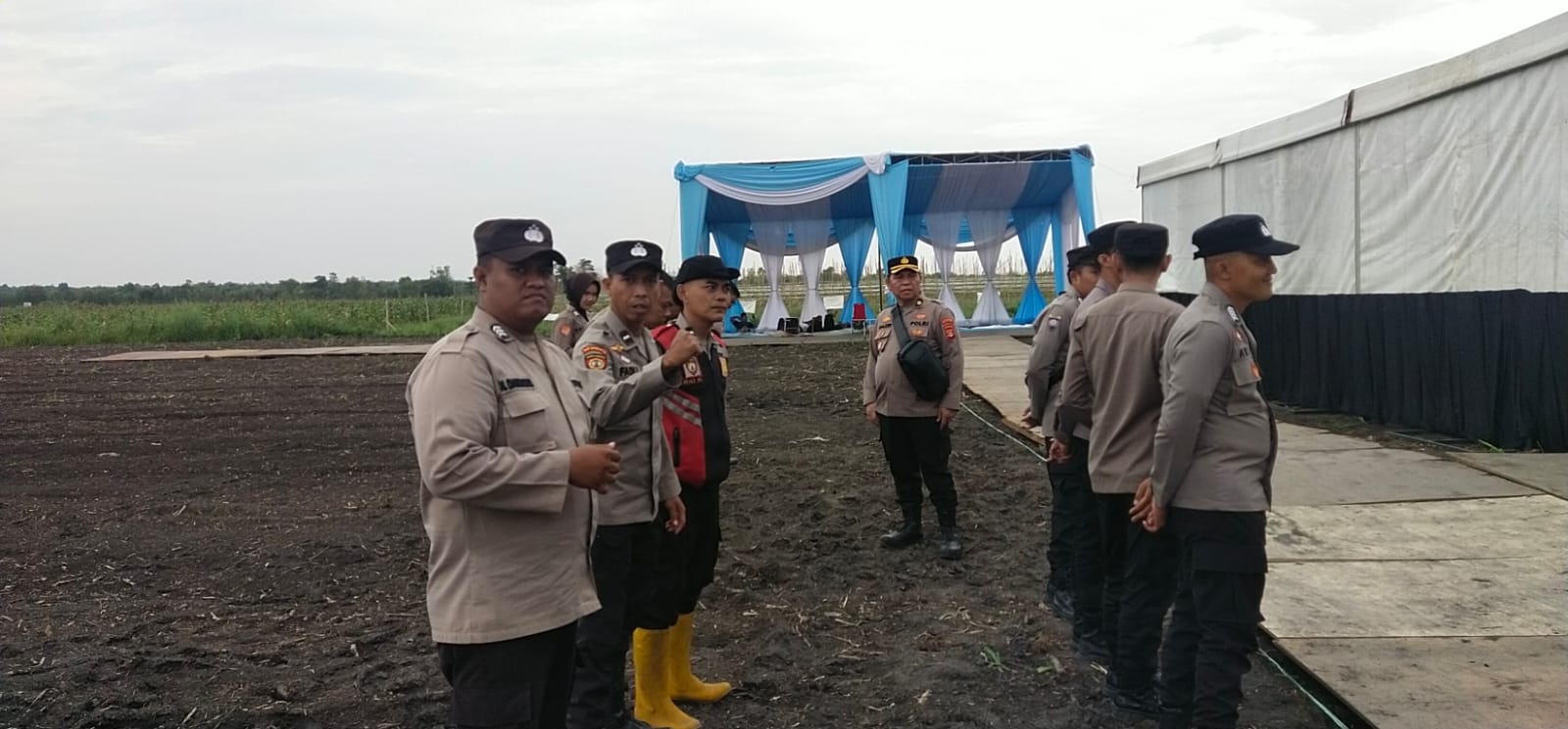 Personil Polsek Muara Kuang gelar Gladi PAM Jalur Kunjungan Kerja Kapolri