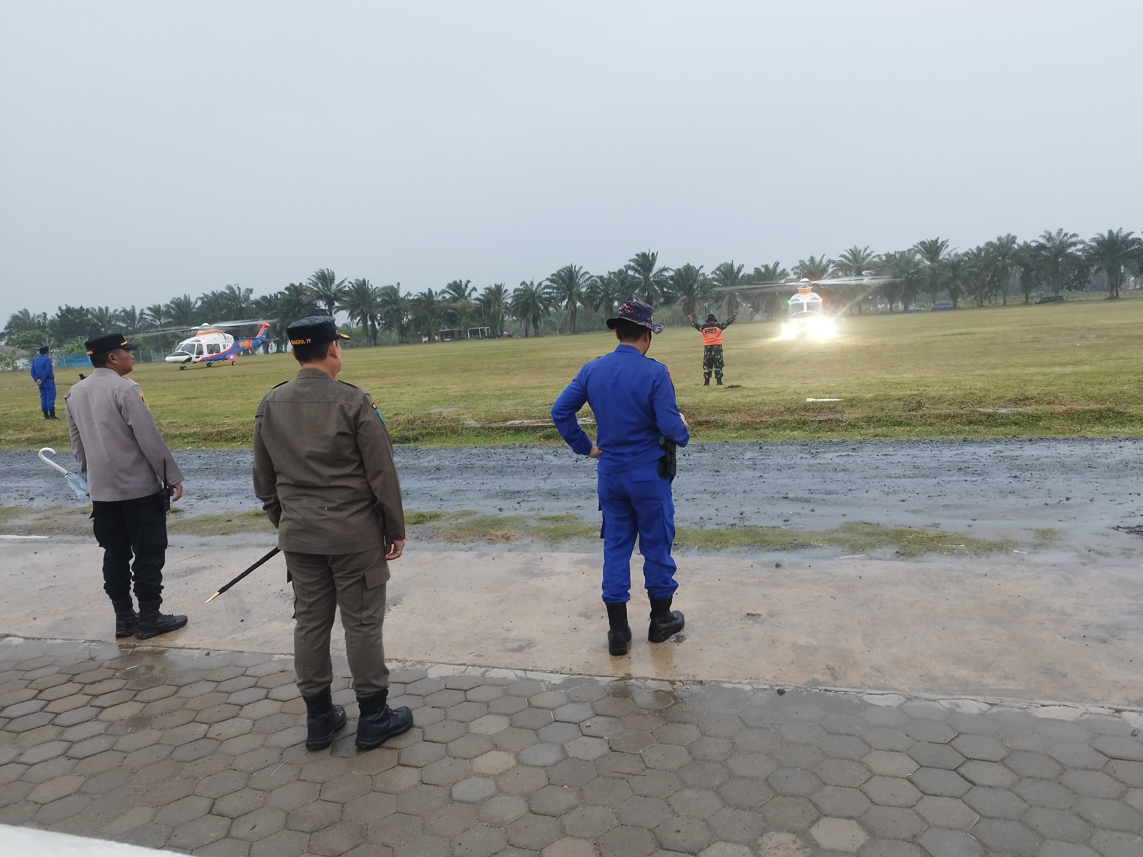 Personil Polsek  Indralaya gelar Gladi PAM Jalur Kunjungan Kerja Kapolr