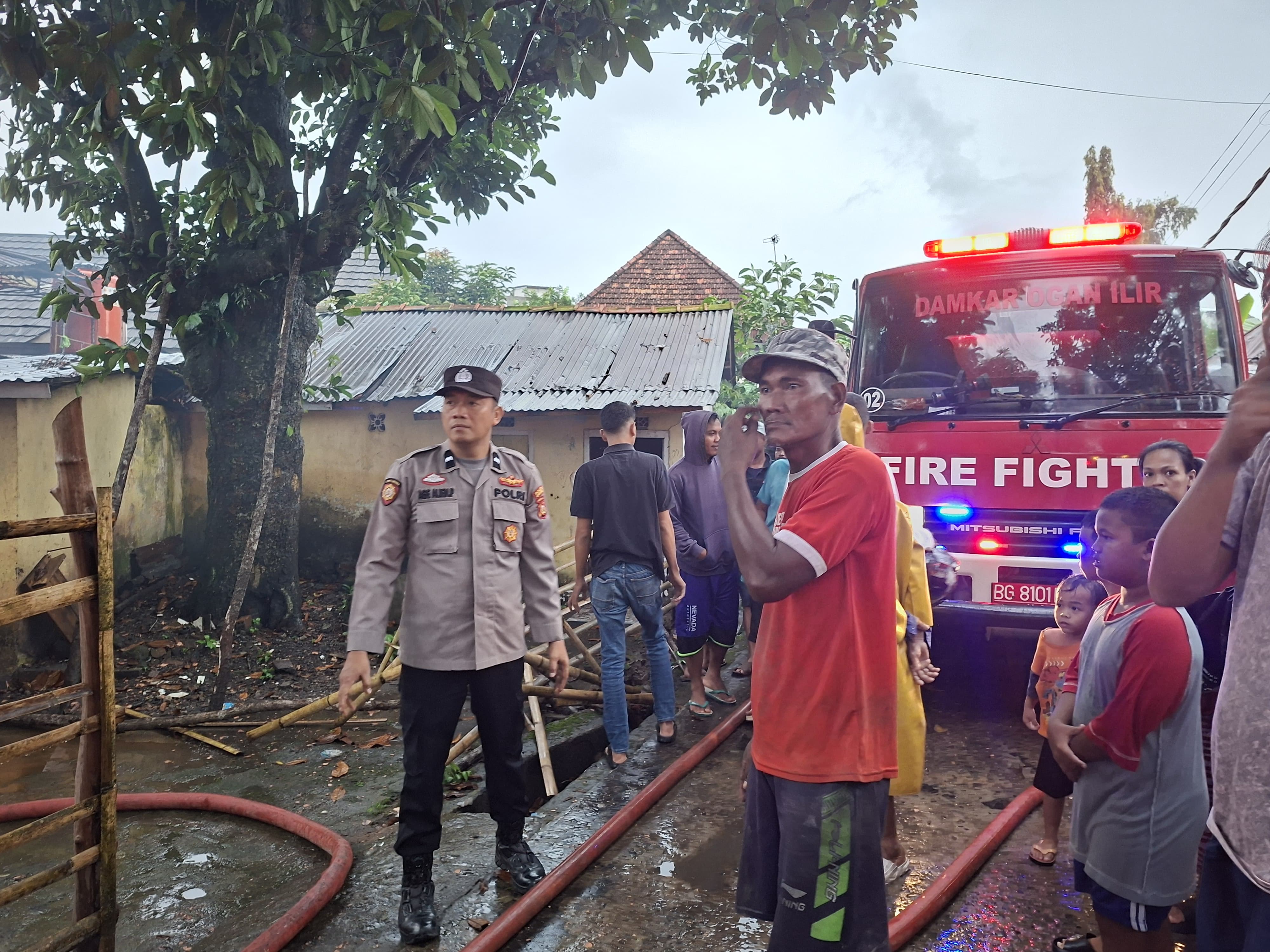 Kebakaran Di Marjat Polsek Turun Ke Lokasi