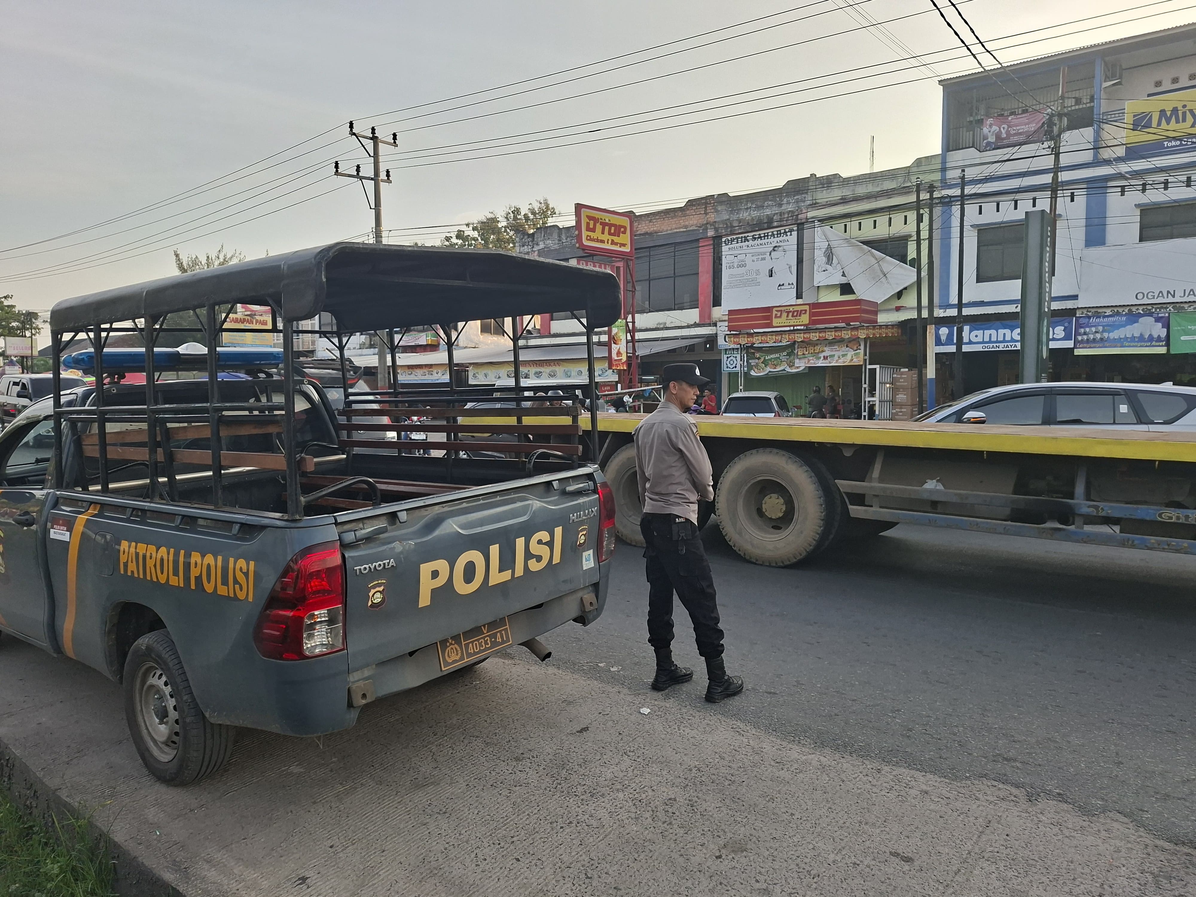 Polsek Indralaya Amankan Lokasi Pasar Bedug Ramadhan 1447 H